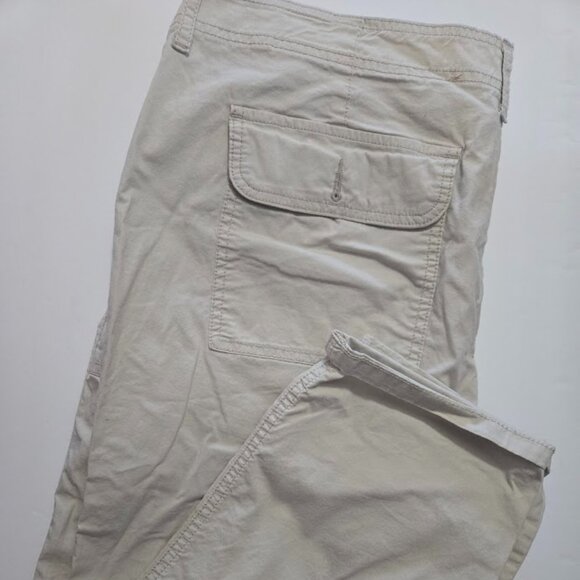 Liz Claiborne light tan cotton pants tapered ankle Size 16 - Picture 3 of 6
